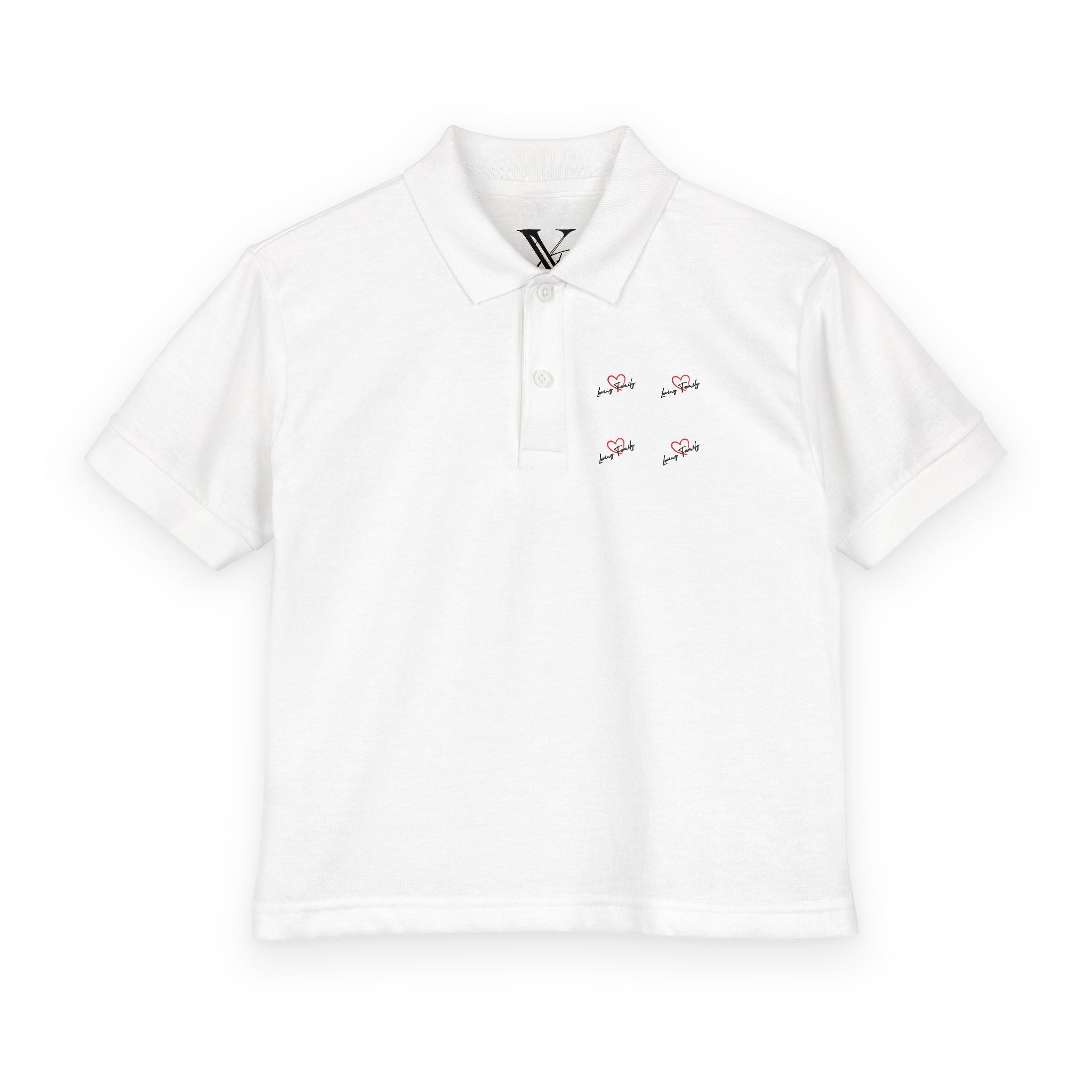 Kids Polo Shirt with Mini Red Truck Embroidery — Youth DryBlend Jersey