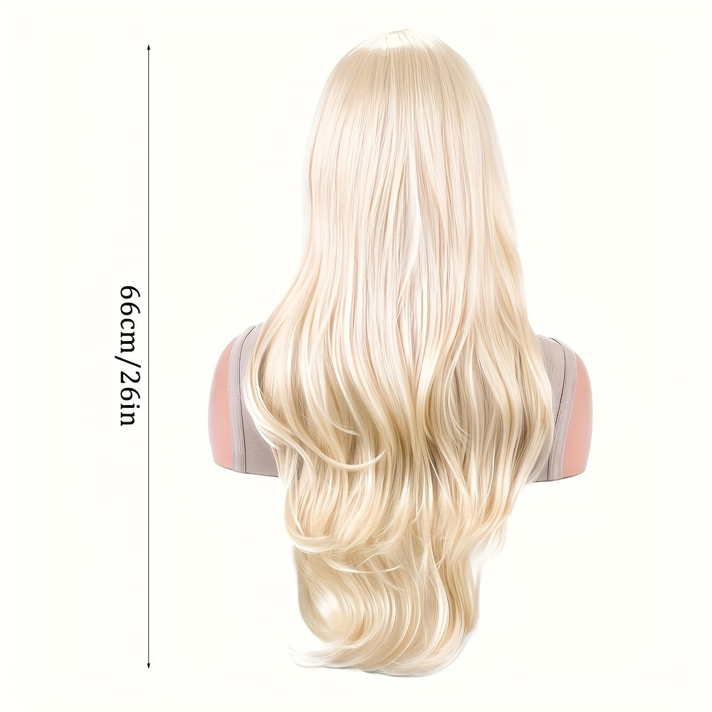 Long Wave Curly Hair Wig, Multi-colored Long Fluffy Natural Fashion Curly Hair Wig With Fringe Synthetic Full Curly Hair Wig Cosplay Party Dress Wig for Everyday Use Wig