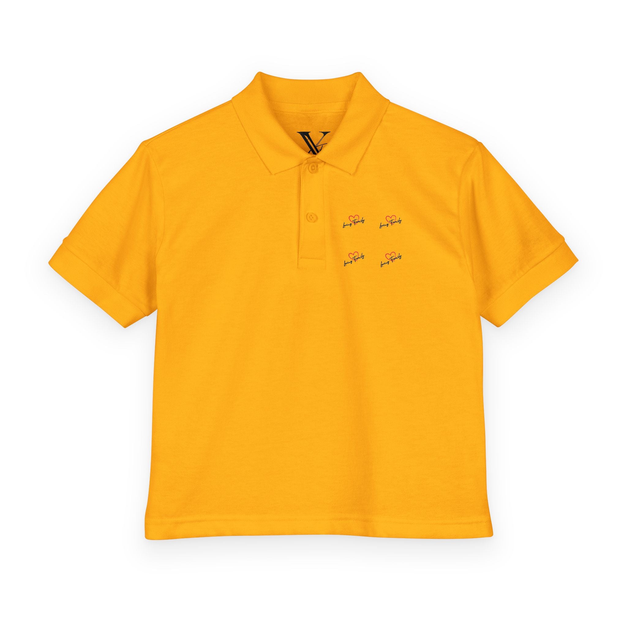 Kids Polo Shirt with Mini Red Truck Embroidery — Youth DryBlend Jersey