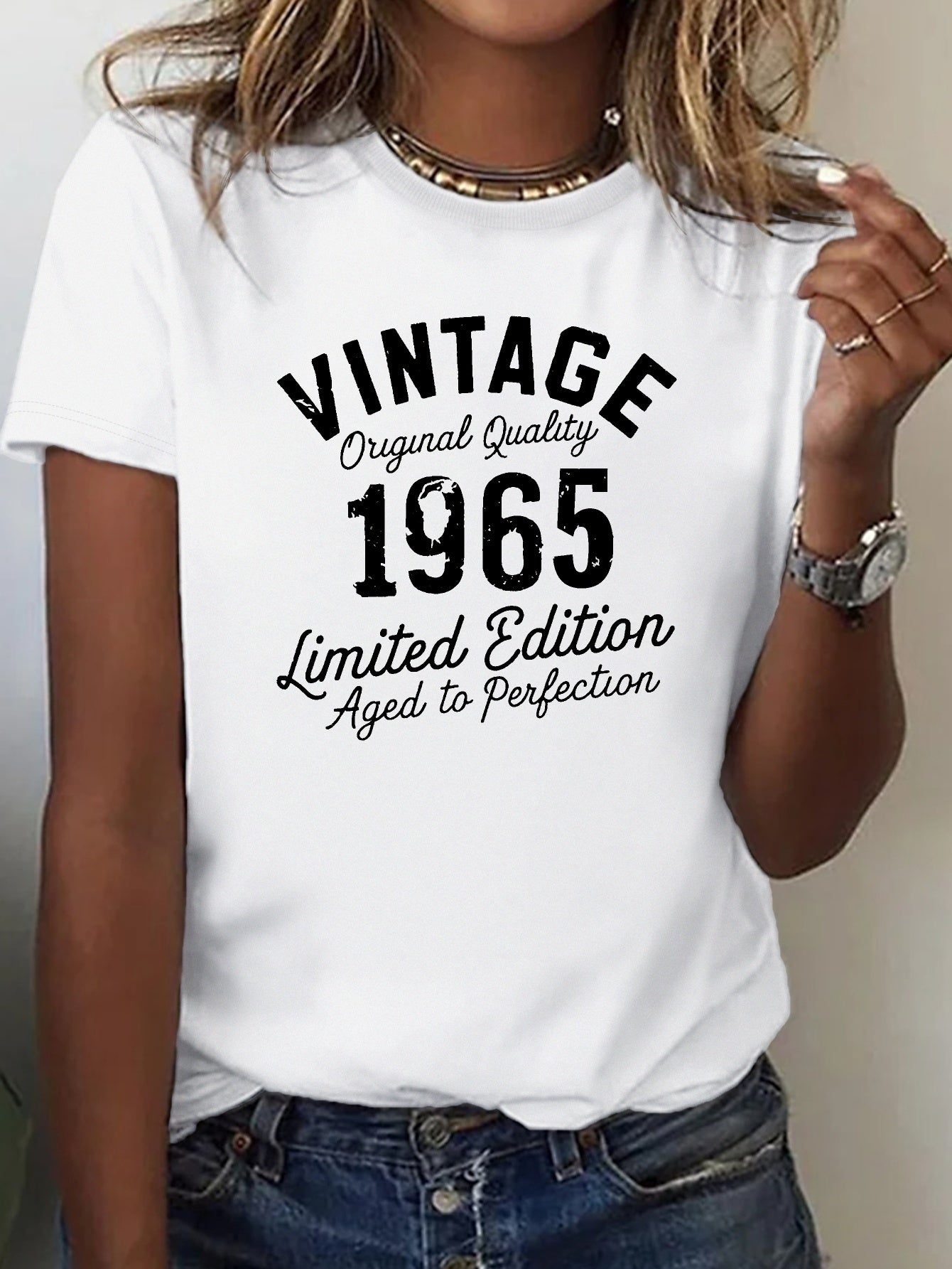 VINTAGE limited edition 1965 pure cotton women's Tshirt comfort fit