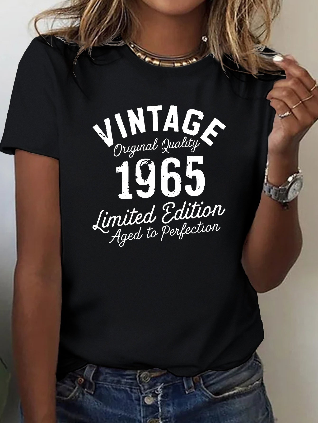 VINTAGE limited edition 1965 pure cotton women's Tshirt comfort fit