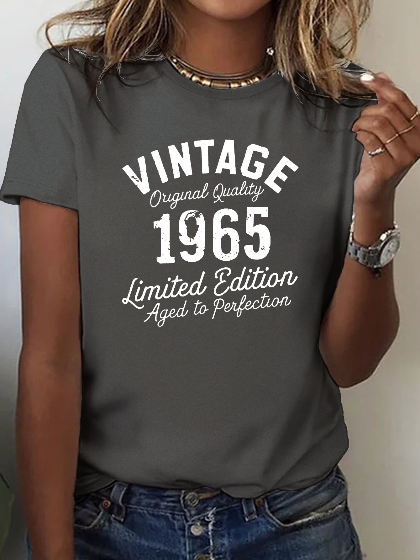 VINTAGE limited edition 1965 pure cotton women's Tshirt comfort fit