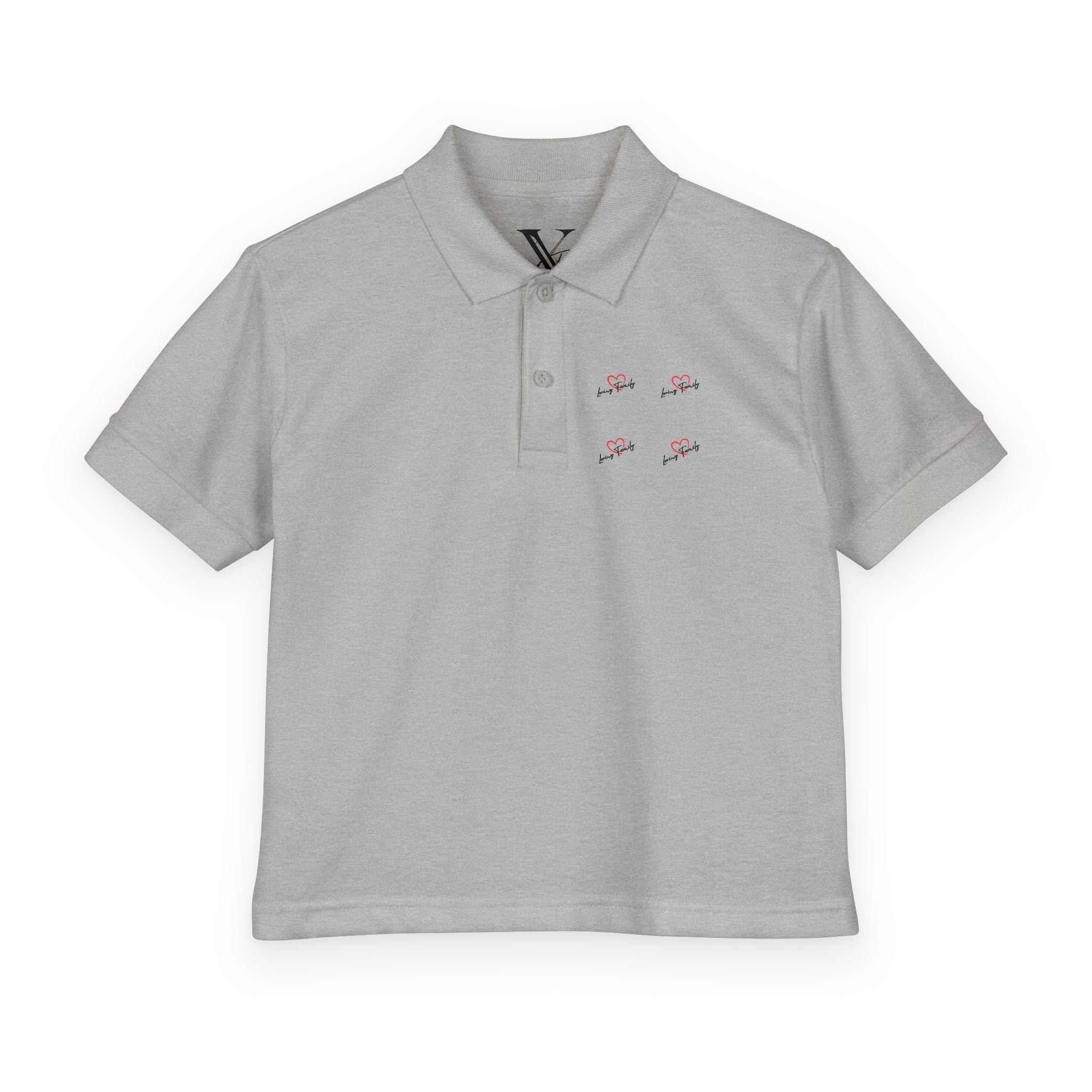 Kids Polo Shirt with Mini Red Truck Embroidery — Youth DryBlend Jersey