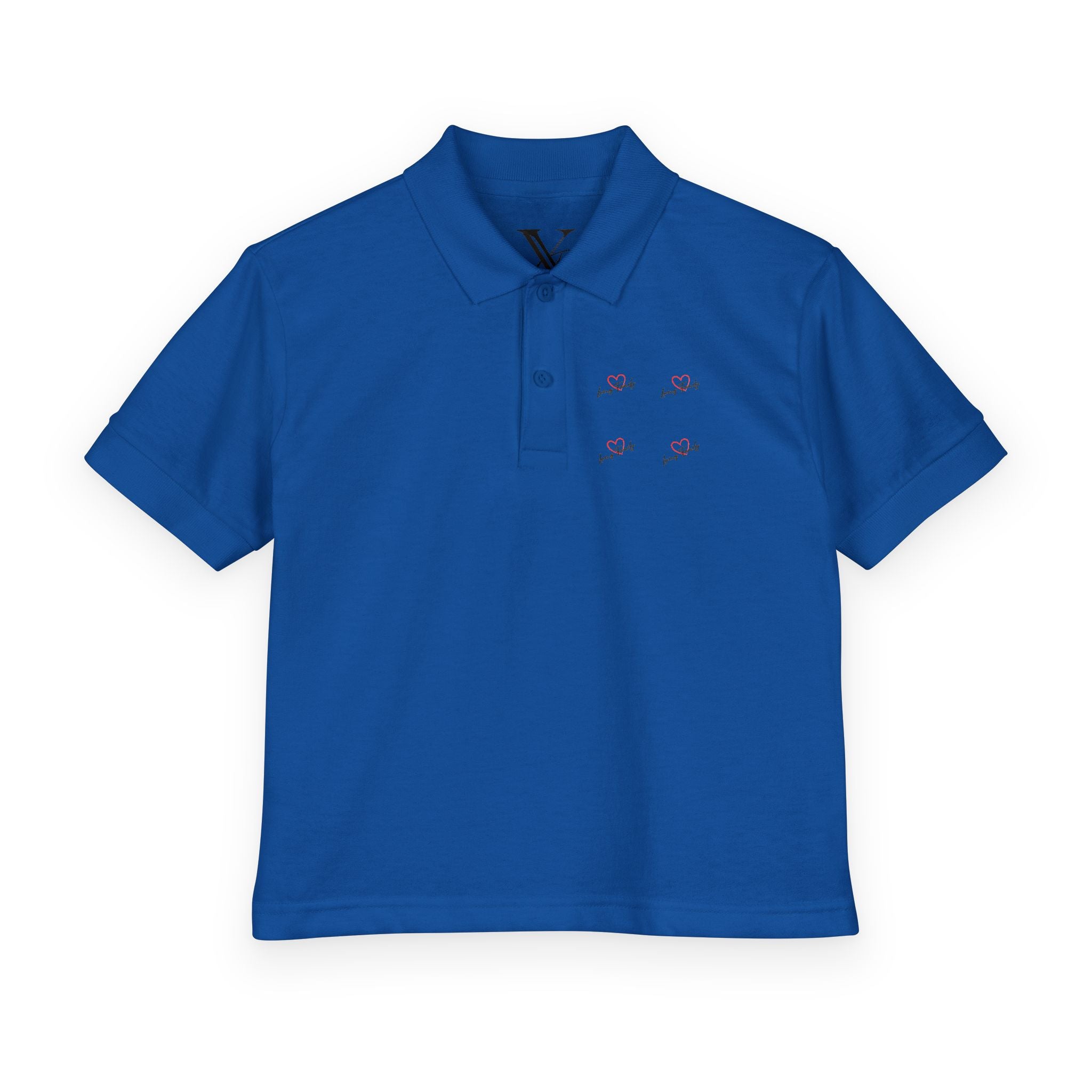Kids Polo Shirt with Mini Red Truck Embroidery — Youth DryBlend Jersey