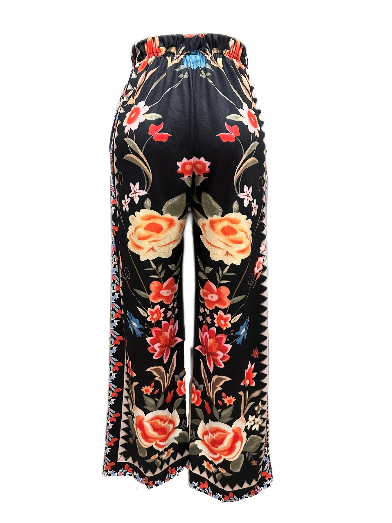 2023 Fashion Peacock Single-Sided Brushed Printed Long Pants