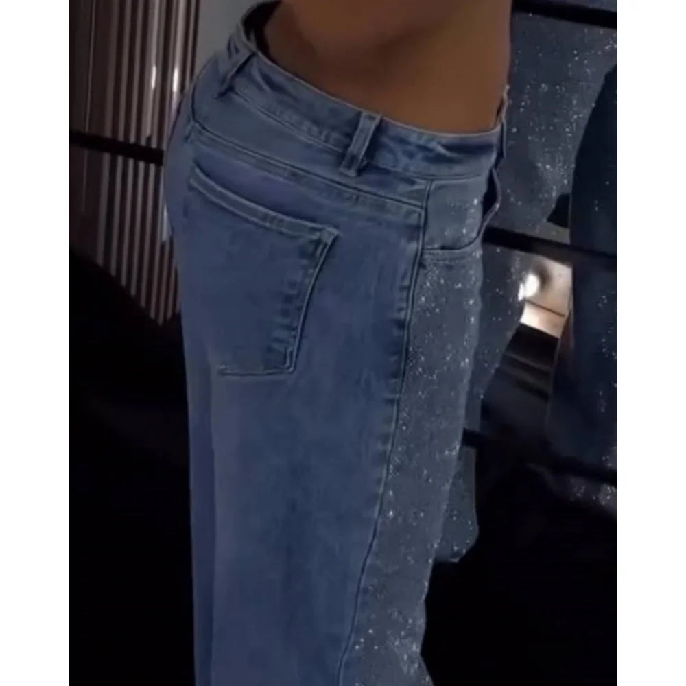 Y2K Hip Hop Jeans Women Vintage Washed Baggy Loose Fit Denim Pants High Waist Casual Streetwear Oversized Retro Trousers