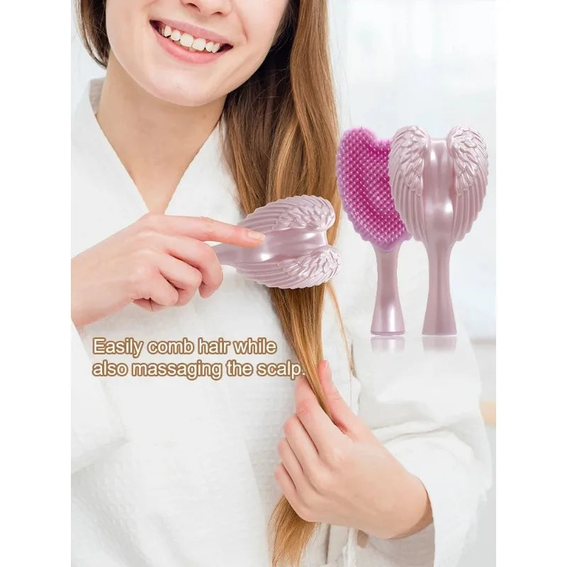 Professional Mini Angel Detangling Tangle Hairbrush Comb Anti-static Hair Brush Women Massage Combs For Salon Hairdressing Tools