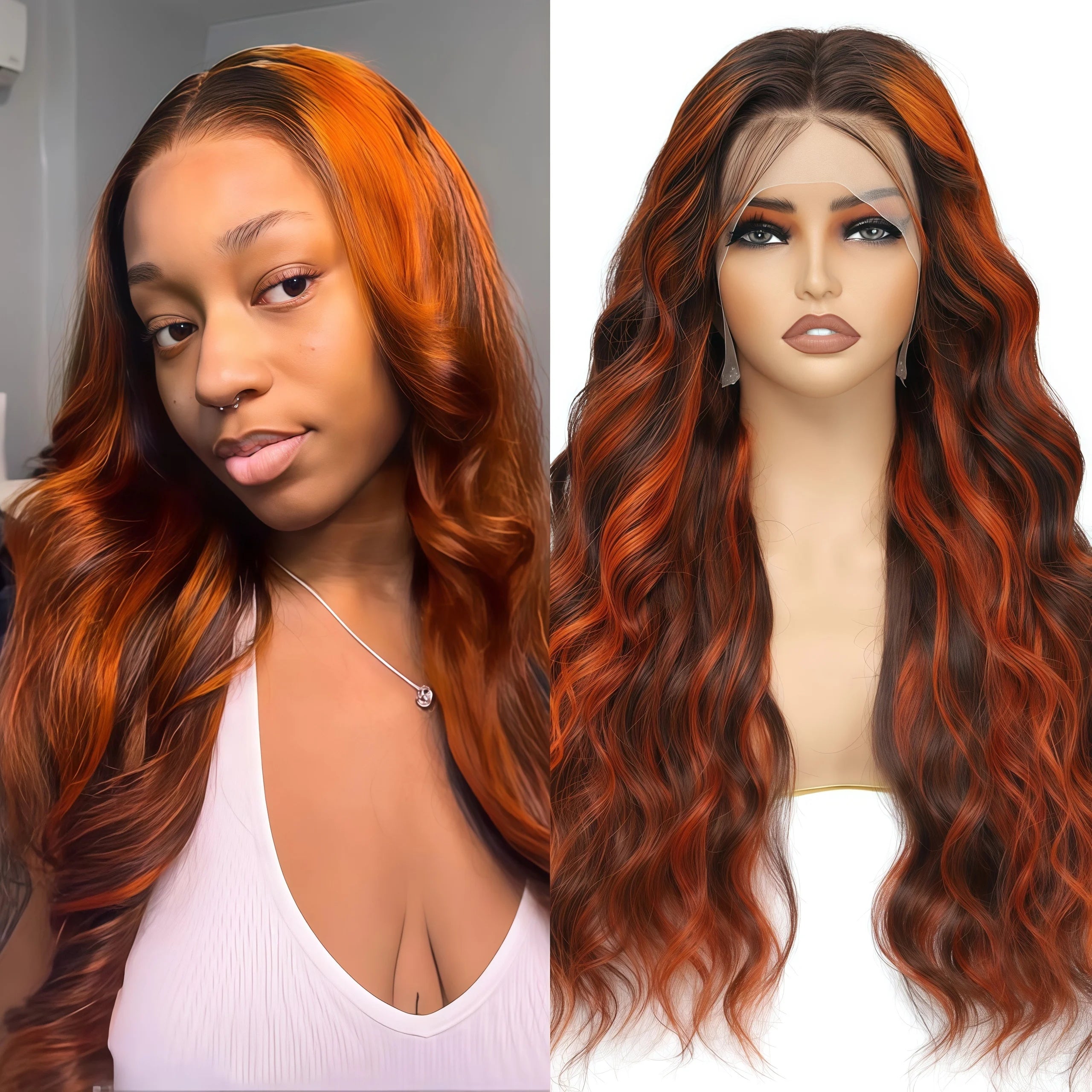 P4/350 Ombre human hair wigs 5x5 Lace Front Wig human hair wigs glueless wig Blonde Highlight Wig Body Wave Wigs Of Colors