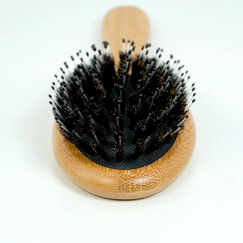 Natural Bamboo Comb Boar Bristle Hair Brush Portable Wooden Air Cushion Comb Scalp Detangler Haircomb Salon Styling Hair Tools