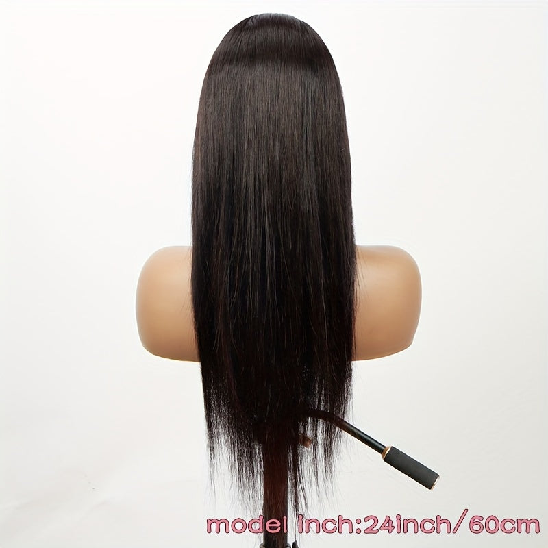 Glueless Wigs Human Hair Lace Frontal Wig Brazilian Straight Human Hair Wig HD 4X4 Lace Front Wig Ready To Wear 150% Density