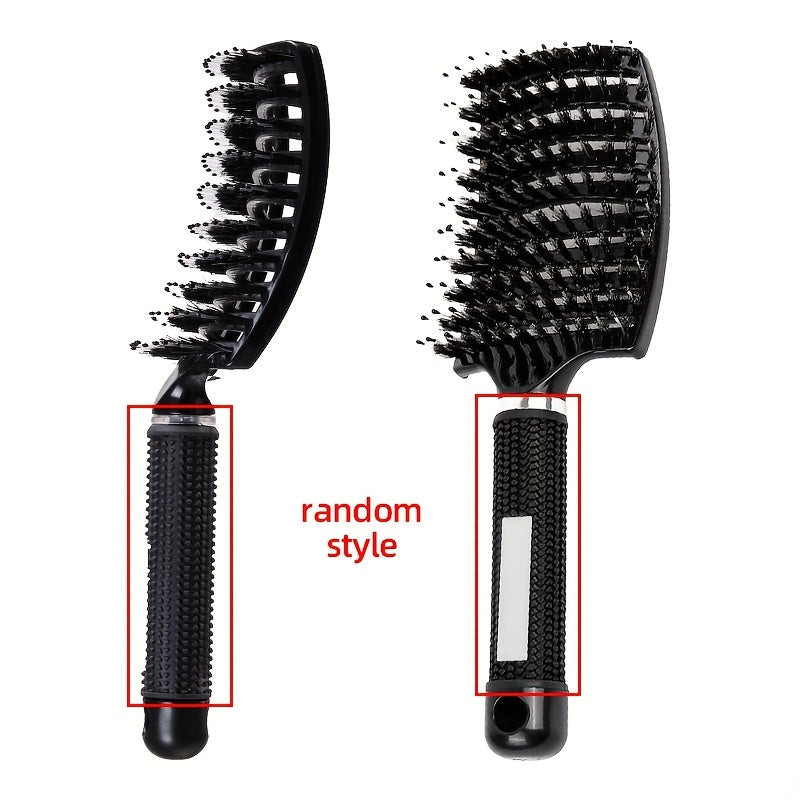 1pc Curved Vented Professional Detangling Hair Brush | Magic Scalp Massage Comb for Women, Ideal for Wet Curly Hair, Styling Tool, ABS Plastic Handle, Nylon Bristles - Perfect Christmas Gift for Friends/Relatives
